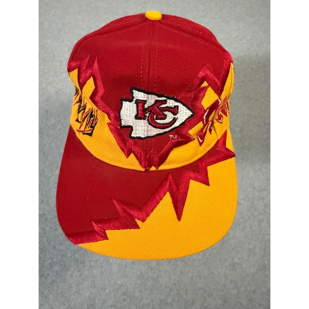 Vintage Kansas City Chiefs Snapback Hat Drew Pearson Jagged Edge Shockwave 90s